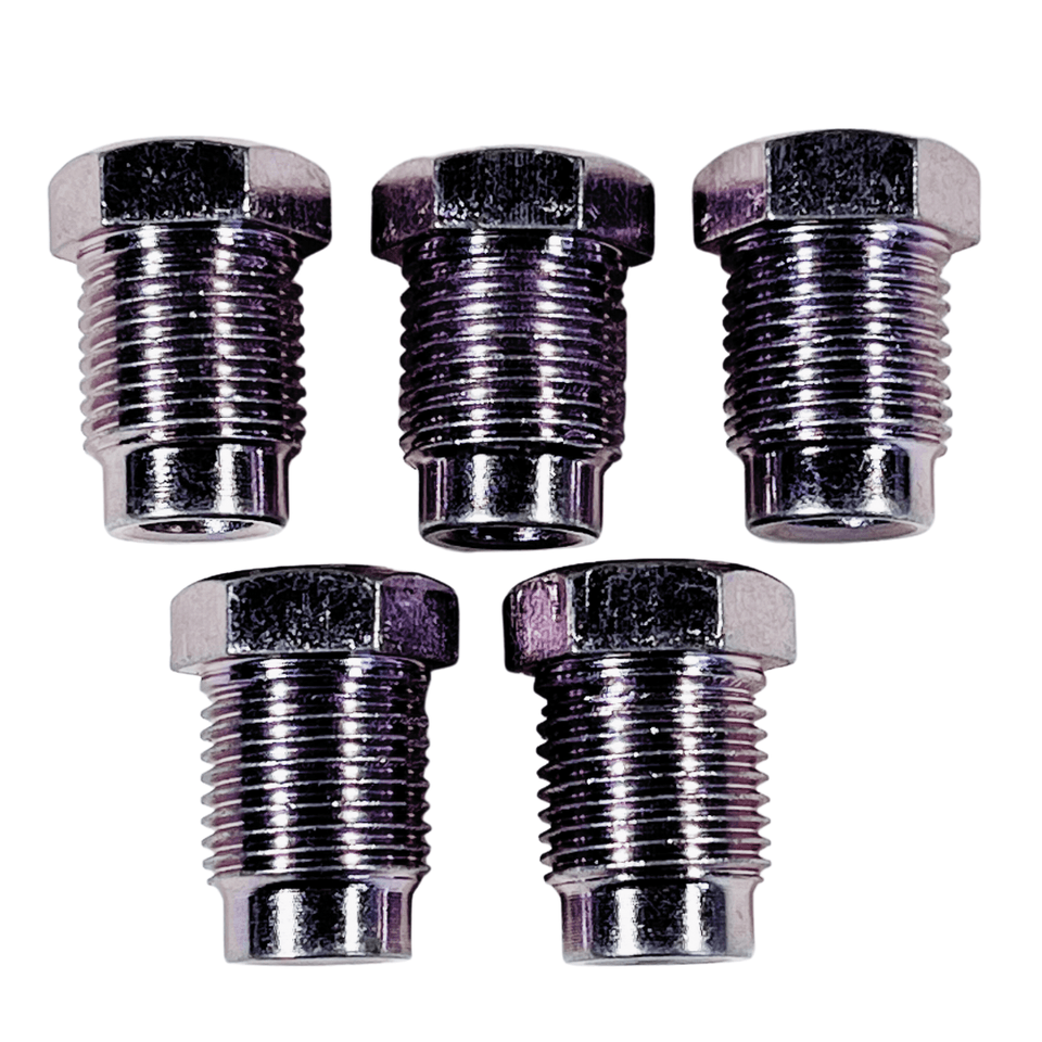 Auto Supplies Direct Brake Line Tube Nuts For 1/4" Tube (11mm x 1.0 Thread, Bubble Flare) Pack of 5