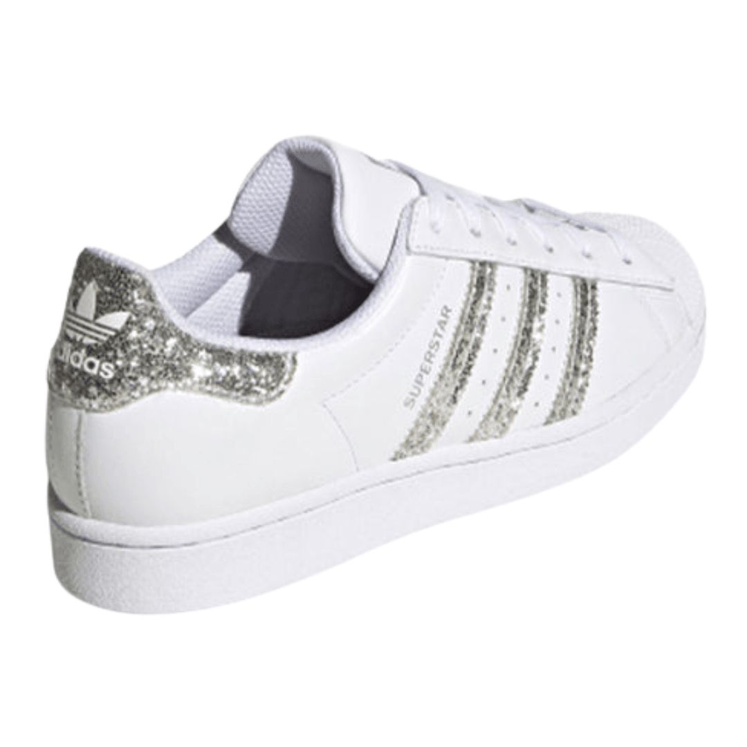 Adidas - Women's Superstar 'Glitter' - Cloud White / Silver Metallic / Silver Metallic