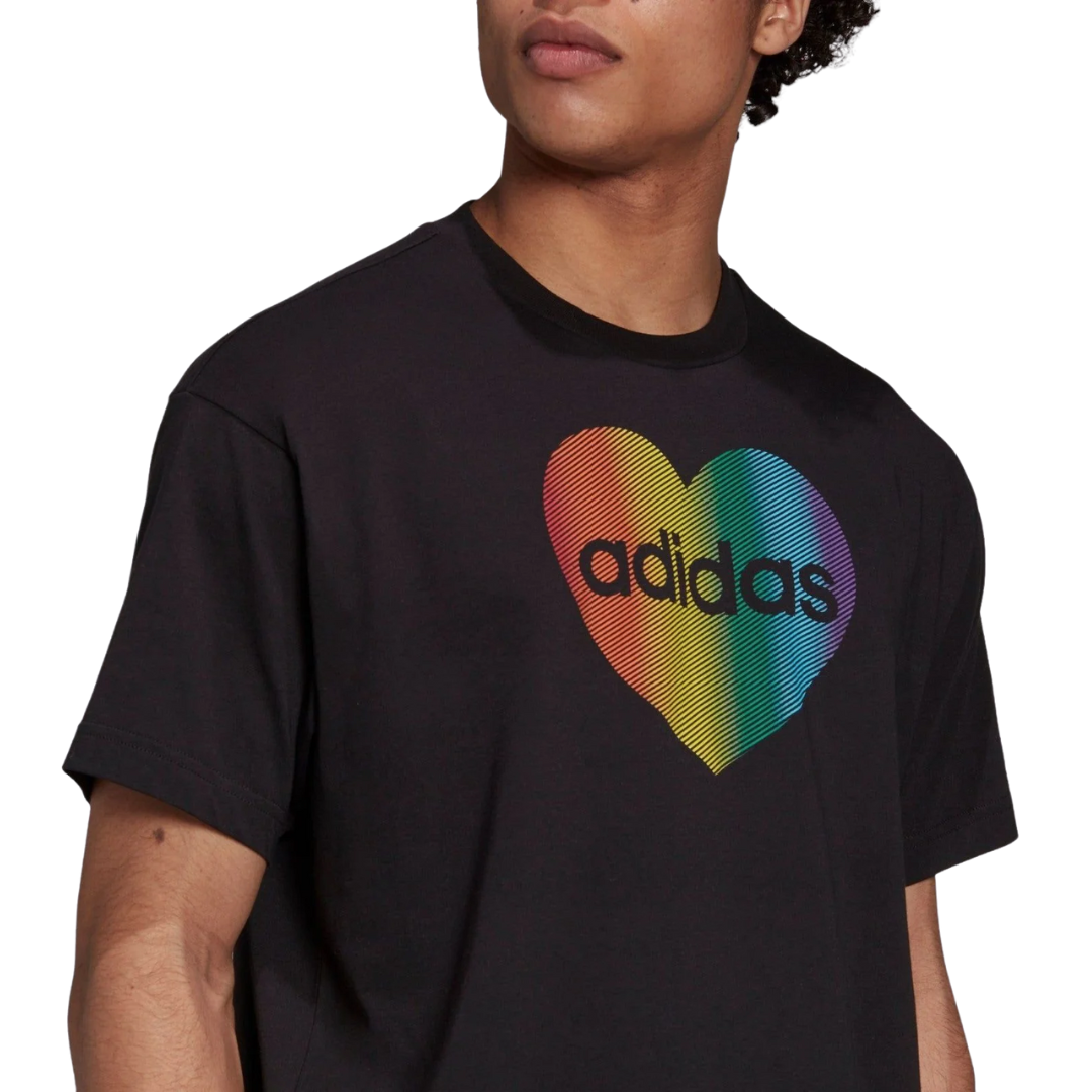 Adidas - Pride Heart Unisex Graphic Tee - Black