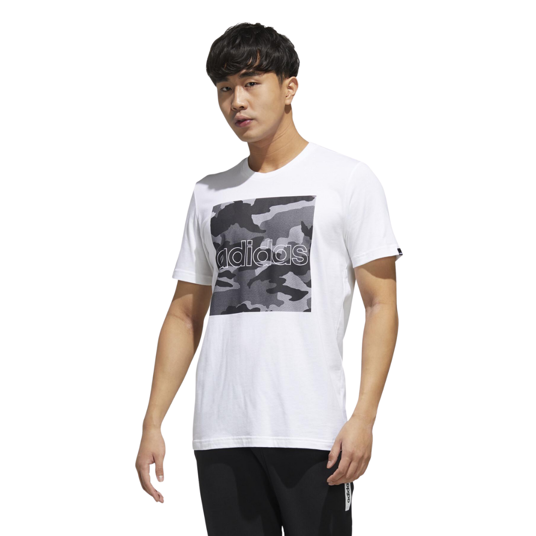 Adidas - Men' s Camouflage Box Tee Shirt - White / Black