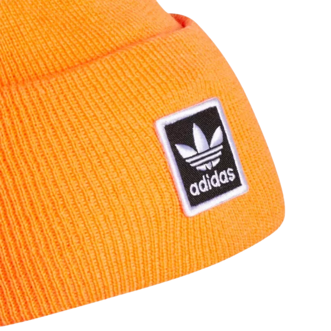 Adidas - Men's Originals Tall Utility Cuff Beanie - Signal Orange / Black / White