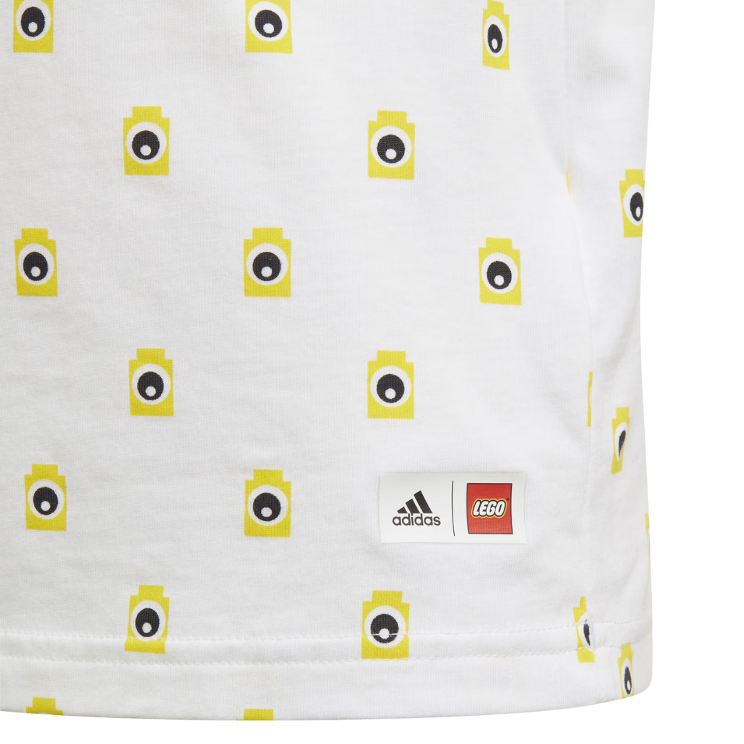 Adidas - Kid's X Classic LEGO Bricks Tee - White / Yellow / White / Black