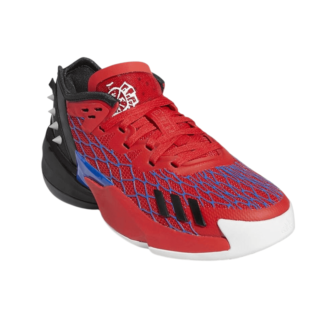 Adidas - D.O.N. Issue 4 J Spiderman Kids Shoes - Blue/Vivid Red/Core Black