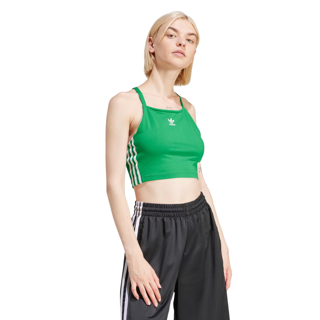 Adidas - Women's Adicolor 3 - Stripes Crop Top - Green