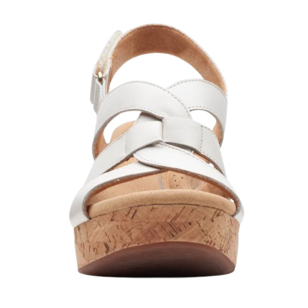 Clarks - Women's Giselle Beach 'White Leather' - White Leather