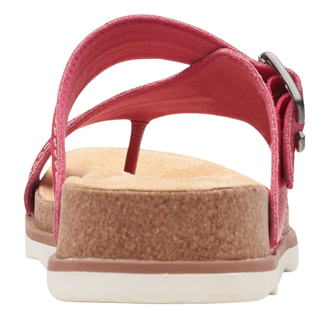 Clarks - Women's Brynn Madi Flat Sandals - Fuchsia Leather