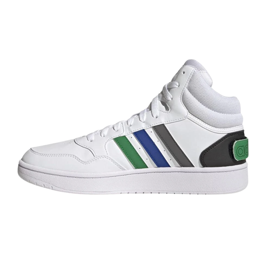 Adidas - Men's Hoops 3.0 Mid Classic 'World Friendship Day' - Cloud White / Green / Royal Blue