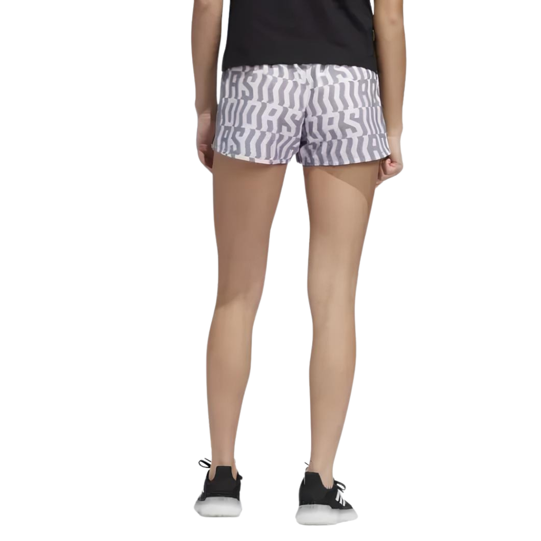 Adidas - Women's  All Over Printed Pacer Training Shorts - Grey