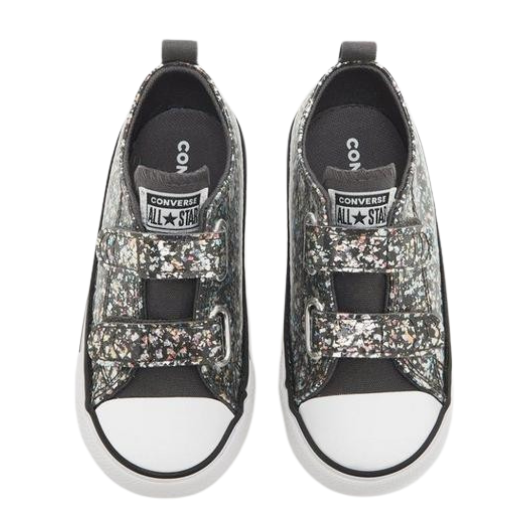 Converse - Kid's Chuck Taylor All Star EasyOn Low TD 'Glitter - Dark Matter' - Dark Matter / White / Black