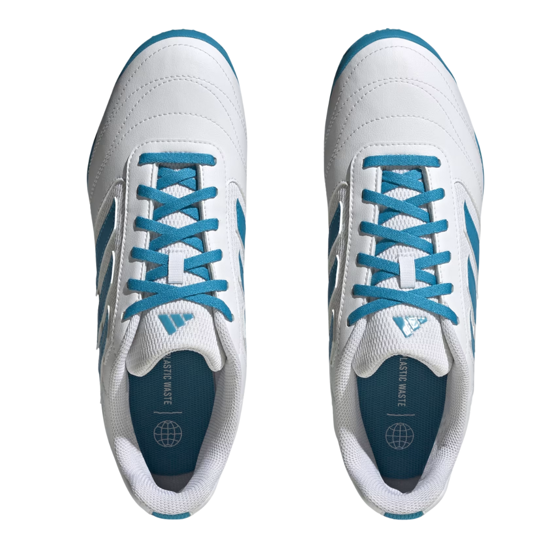 Adidas - Men's Super Sala 2 Indoor 'White Blue' - Cloud White / Bold Aqua / Bold Aqua