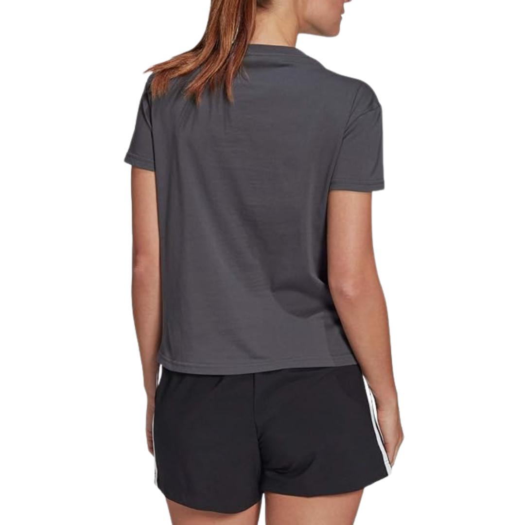 Adidas - Women's Leopard Graphic Tee Shirt - Grey