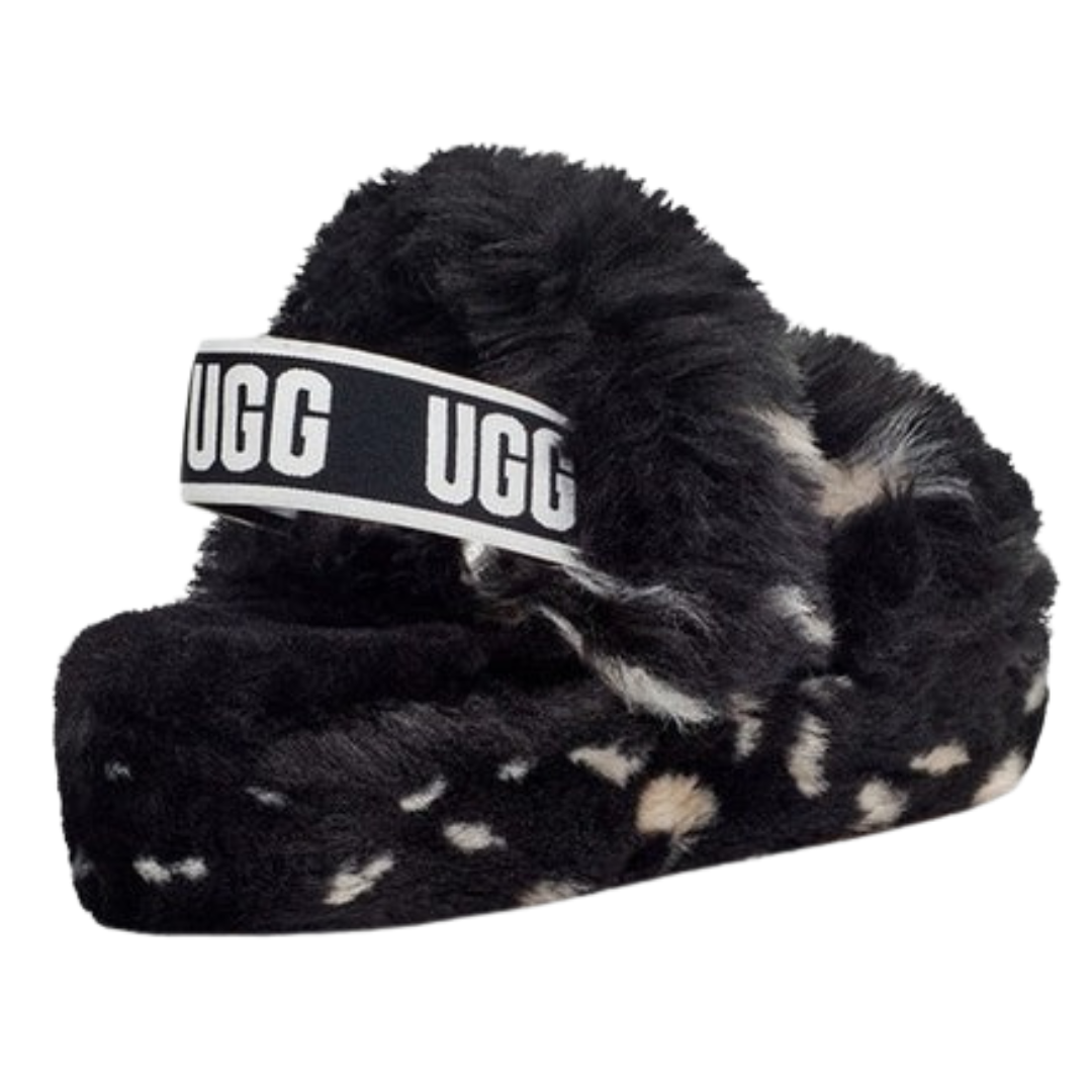 UGG - Women's Oh Yeah Slide 'Black White Spots' - Black / White