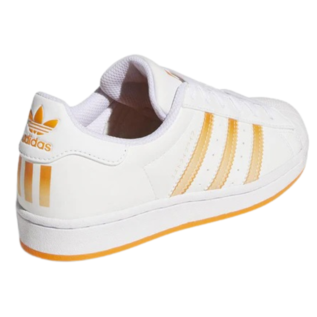 Adidas - Kid's Superstar J 'White Orange Rush' - Cloud White / Orange Rush / Acid Orange