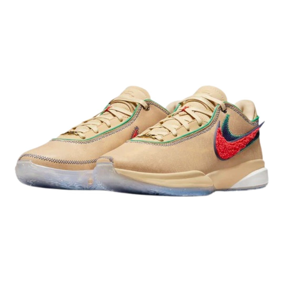 Nike - Men's LeBron 20 'Four Horsemen' - Sesame / Light Crimson / Sail / Midnight Navy