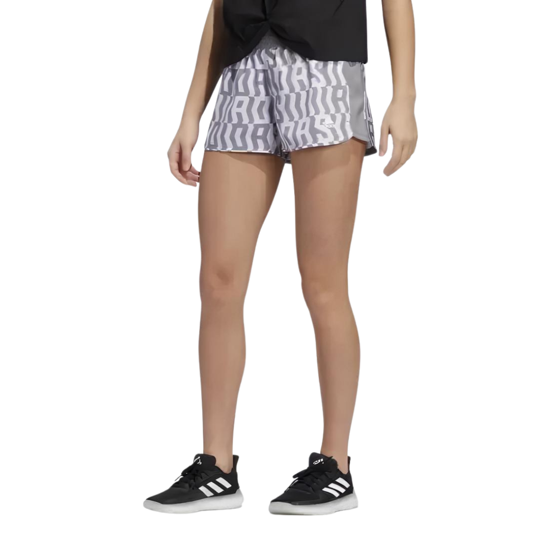 Adidas - Women's  All Over Printed Pacer Training Shorts - Grey