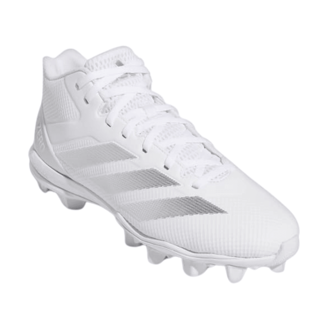 Adidas - Men's Adizero Impact.2 Molded 'White Silver Metallic' - Cloud White / Silver Metallic / Cloud White