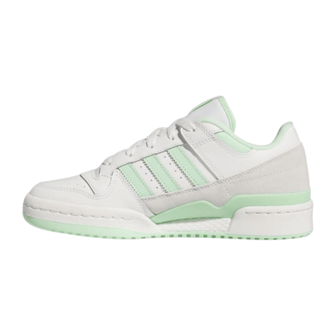 Adidas - Women's Forum Low CL Shoes - Cloud White/ Semi Green Spark/ Cloud White