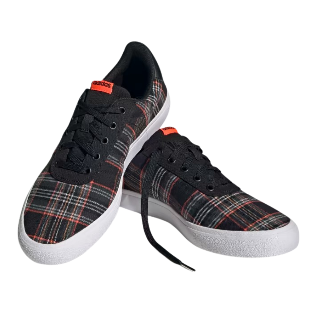 Adidas - Men's Vulc Raid3r 'Black Orange Plaid' - Core Black / Grey Six / Grey Two