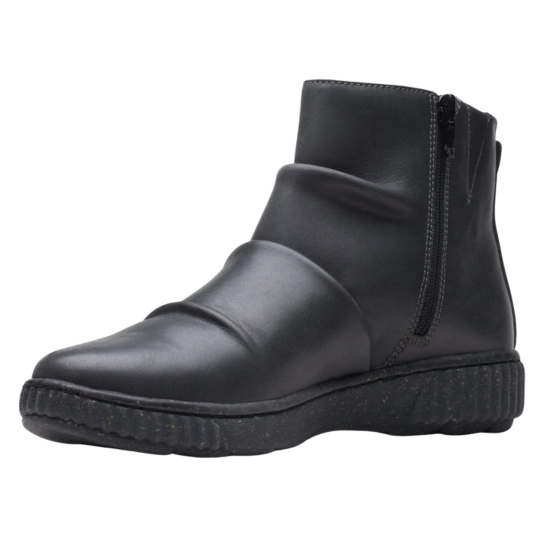 Clarks - Women's Caroline Rae Ankle Boot - Black Leather