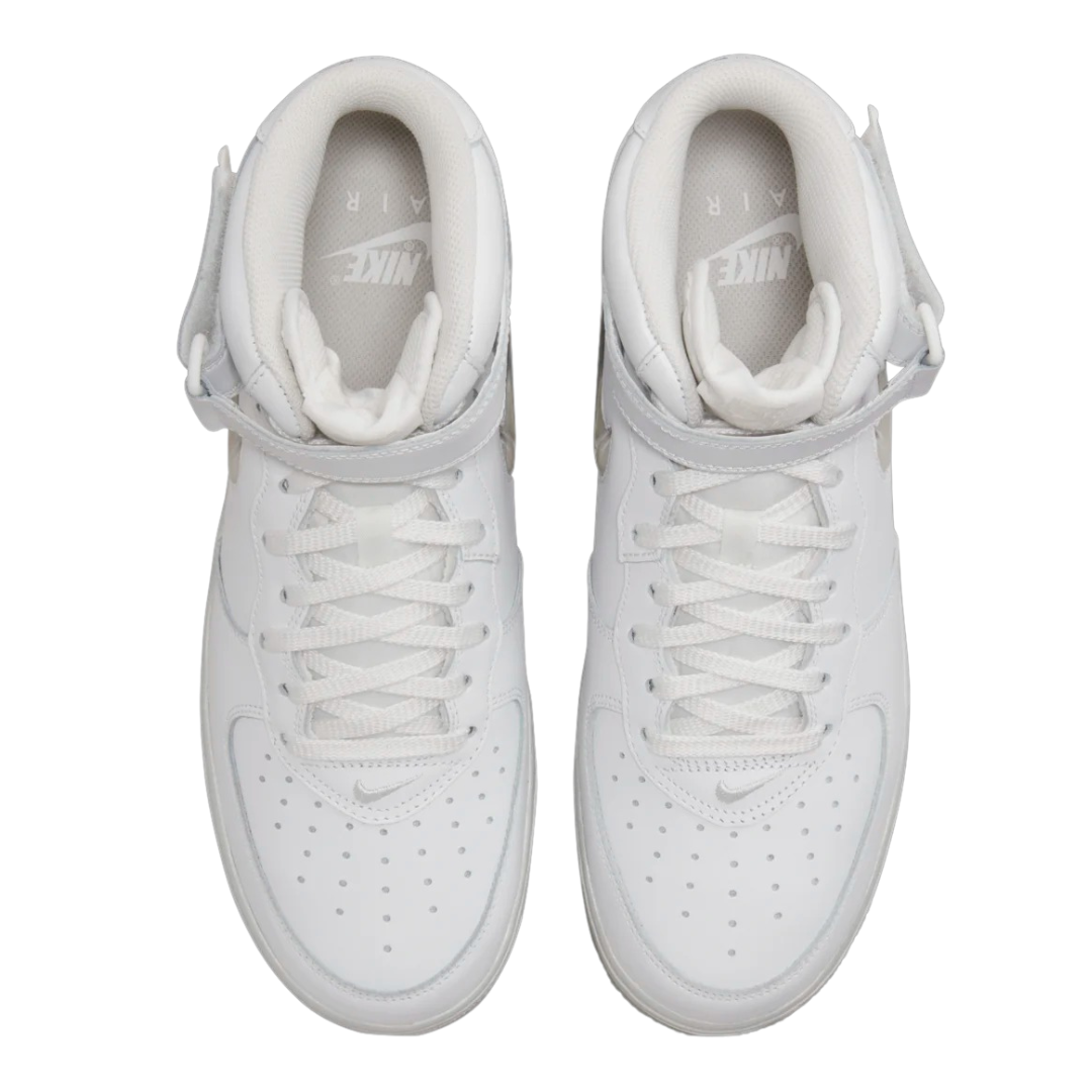 Nike - Men's Air Force 1 Mid 'Color of the Month - Summit White' - Summit White / Light Bone