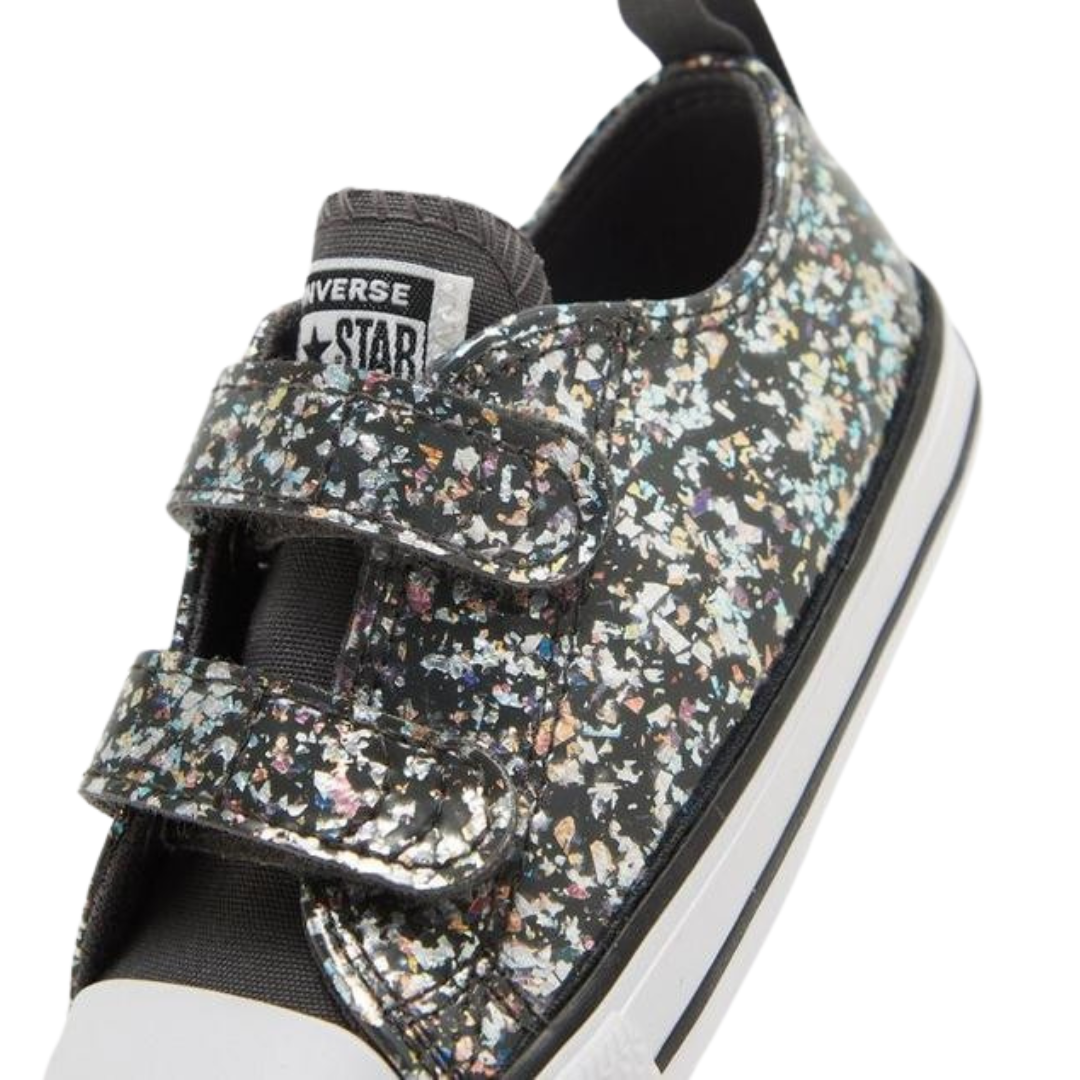 Converse - Kid's Chuck Taylor All Star EasyOn Low TD 'Glitter - Dark Matter' - Dark Matter / White / Black