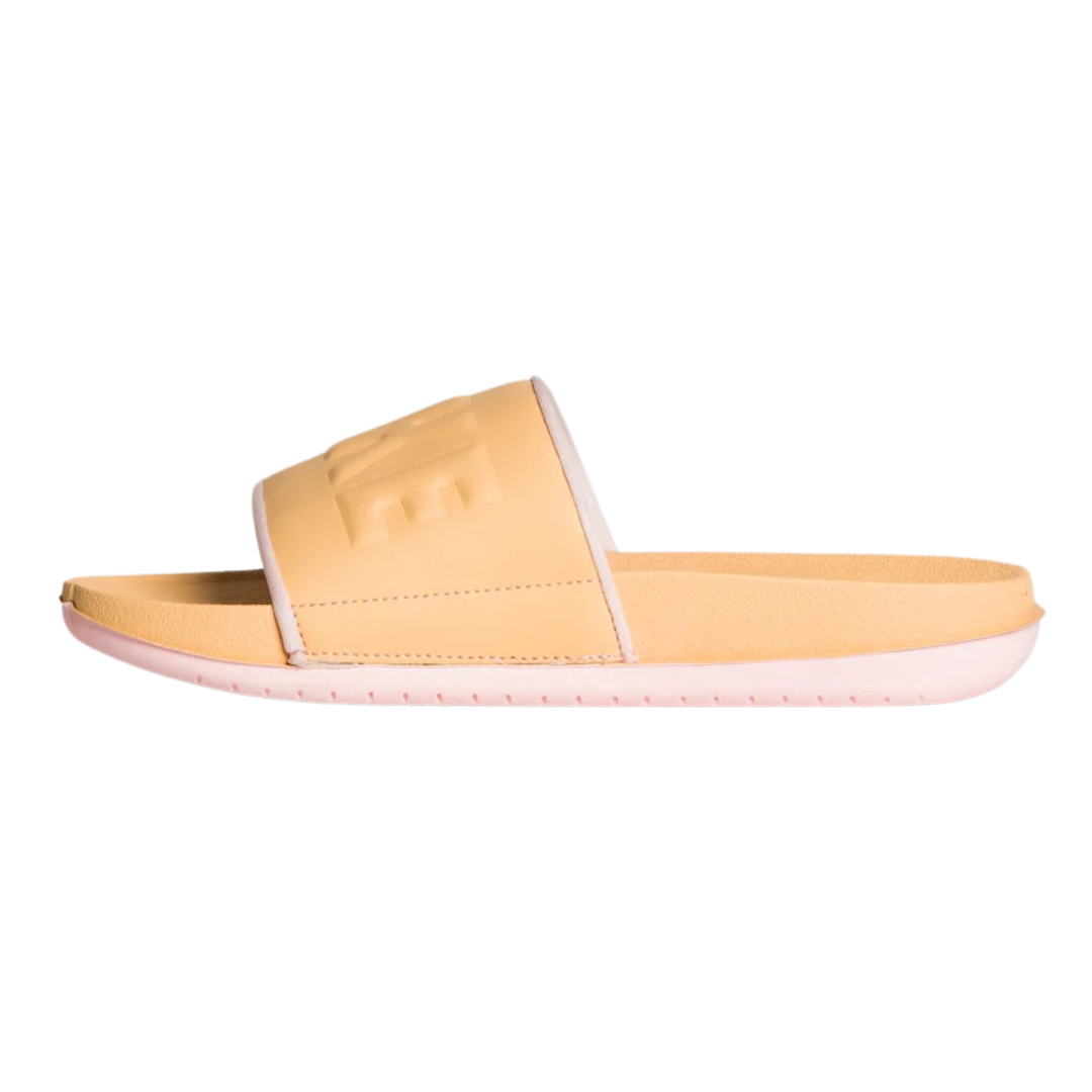 Nike - Women's Offcourt Slides Sandals White Onyx - Pink / Yellow