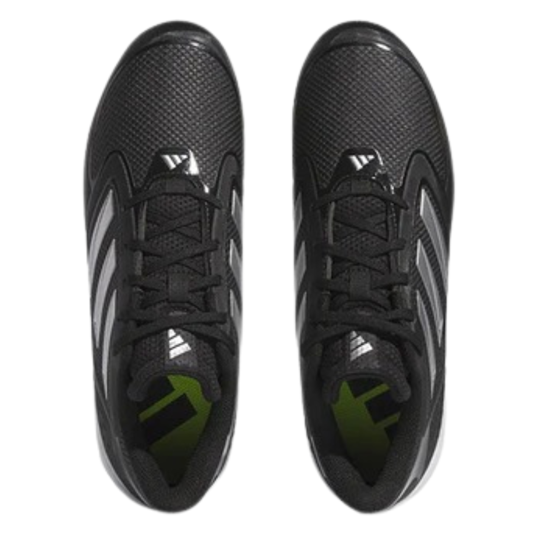 Adidas - Men's PureHustle 3 MD 'Black Silver Metallic' - Core Black / Silver Metallic / Silver Metallic