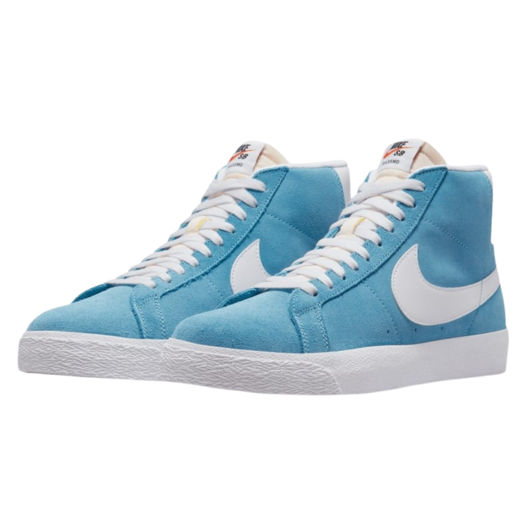 Nike - Men's Zoom Blazer Mid SB 'Cerulean' - Cerulean / Cerulean / White / White