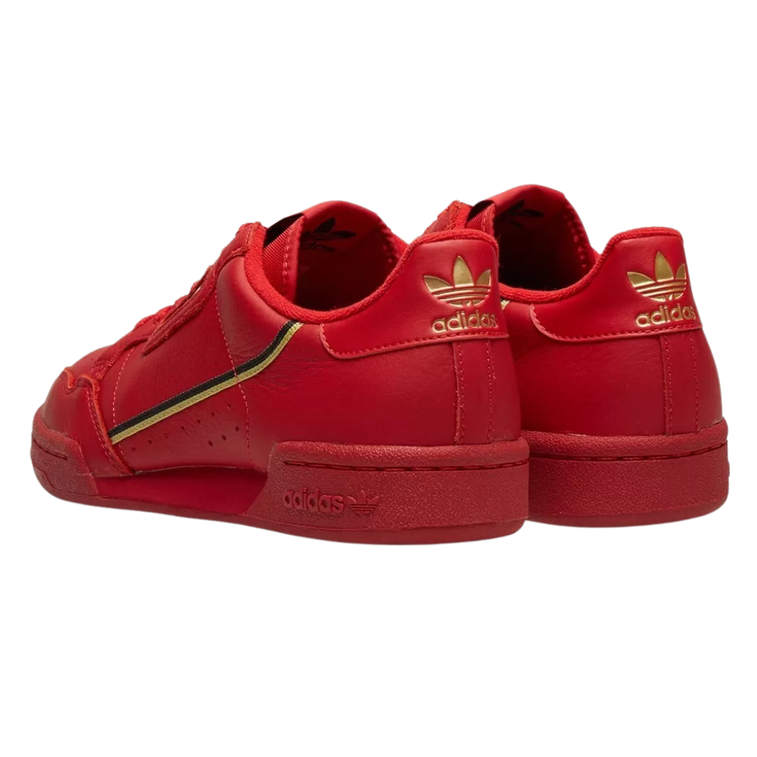 Adidas - Kid's Continental 80 J 'Scarlet' - Scarlet / Gold Metallic / Core Black