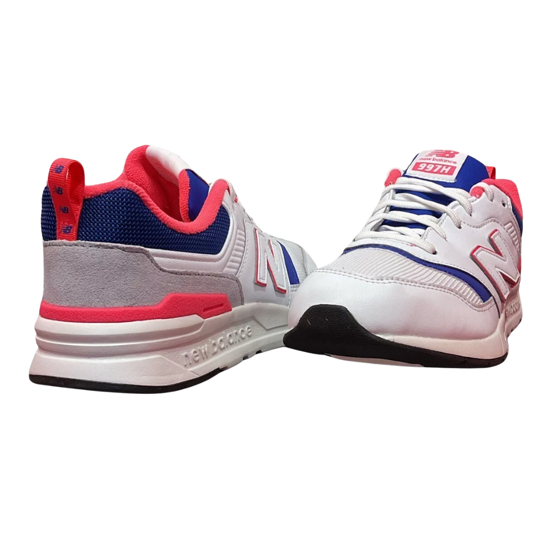 New Balance - Kid's 997H Big Kid 'White Laser Blue' - White / Laser Blue / Pink