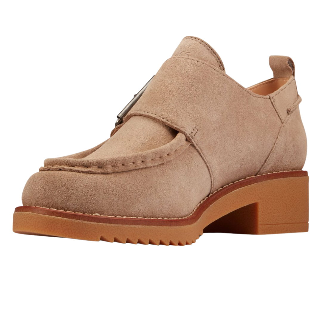 Clarks - Women's Eden Mid Monk - Sand Suede