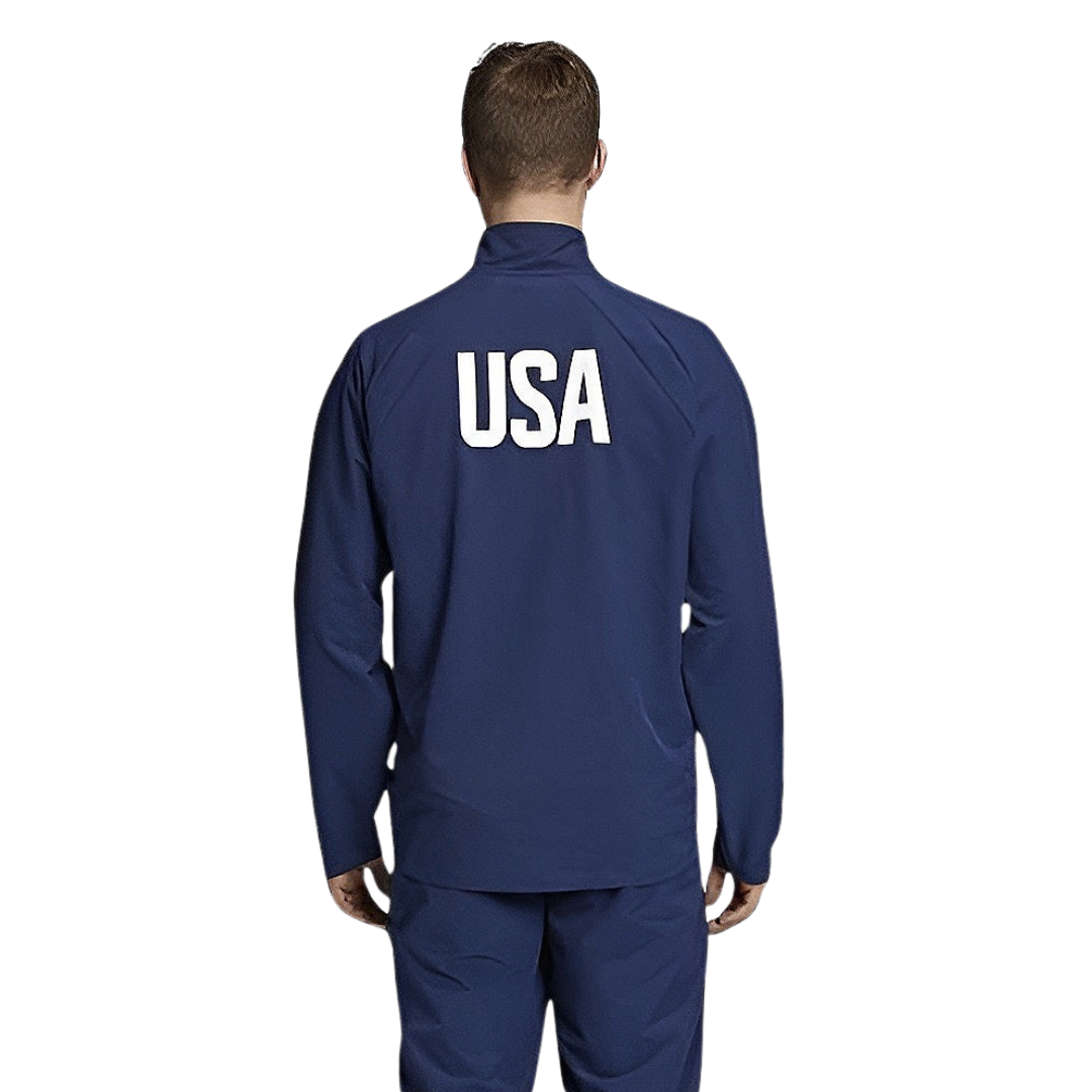 Adidas - Men's USA Volleyball Warm Up Jacket Team - Navy Blue / Glory Blue