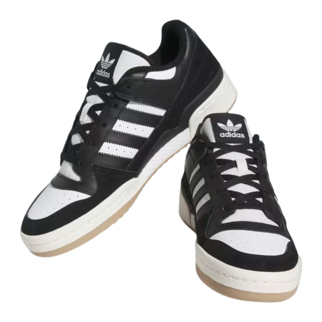 Adidas - Men's Forum Low 'Black White Gum' - Core Black / Cloud White / Cream White