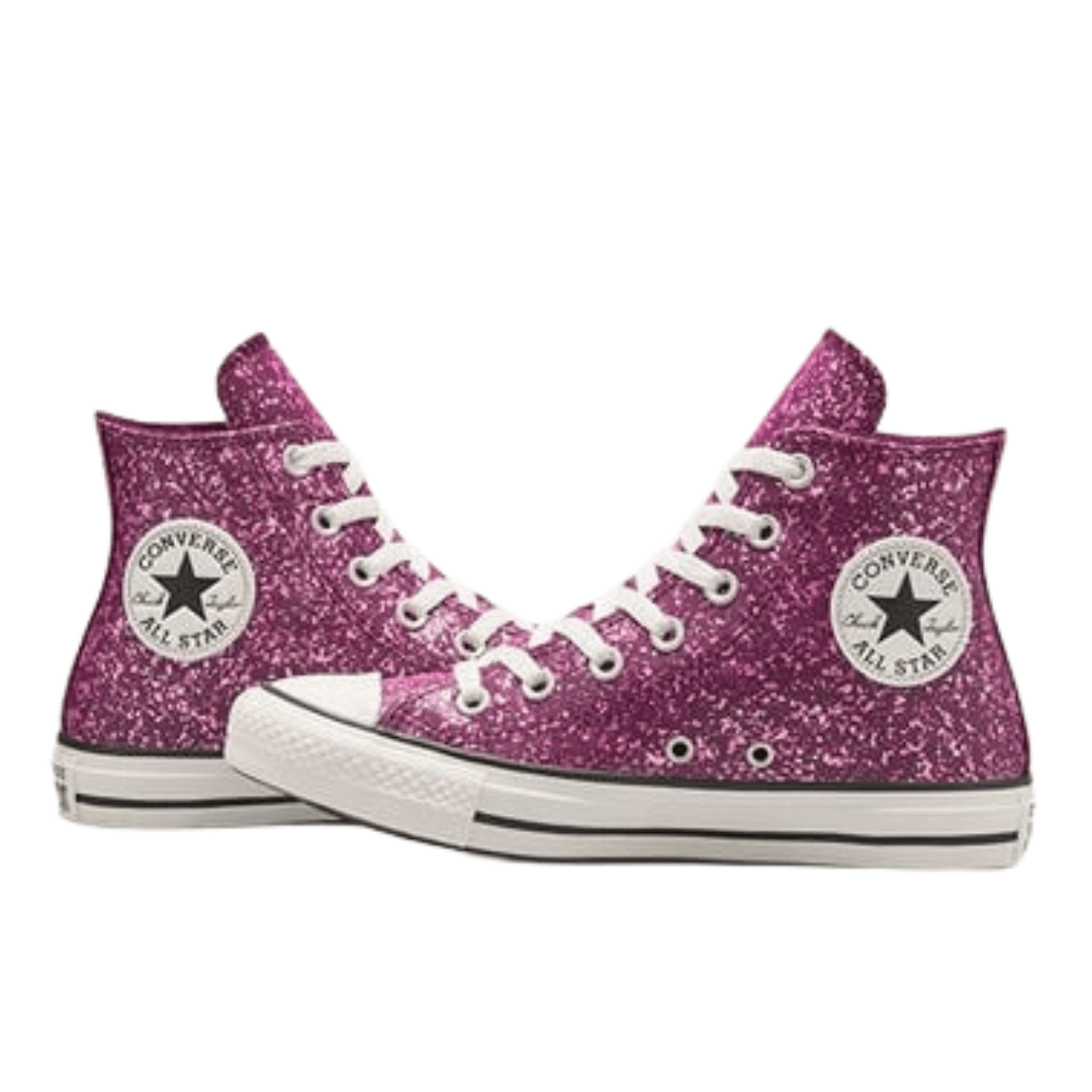 Converse - Women's Chuck Taylor All Star High 'Glitter - Orchid Abyss' - Orchid Abyss / Egret / Black