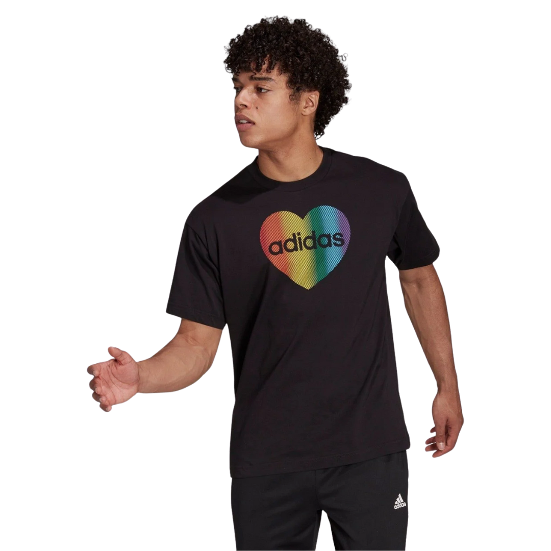 Adidas - Pride Heart Unisex Graphic Tee - Black