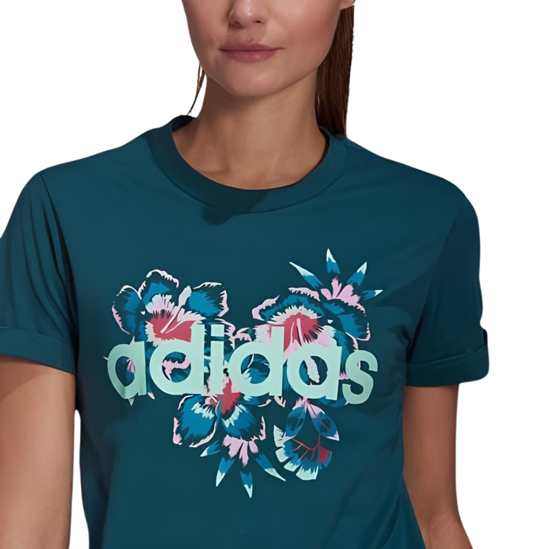 Adidas - Women's Farm Rio Floral T - Shirt - Wild Teal