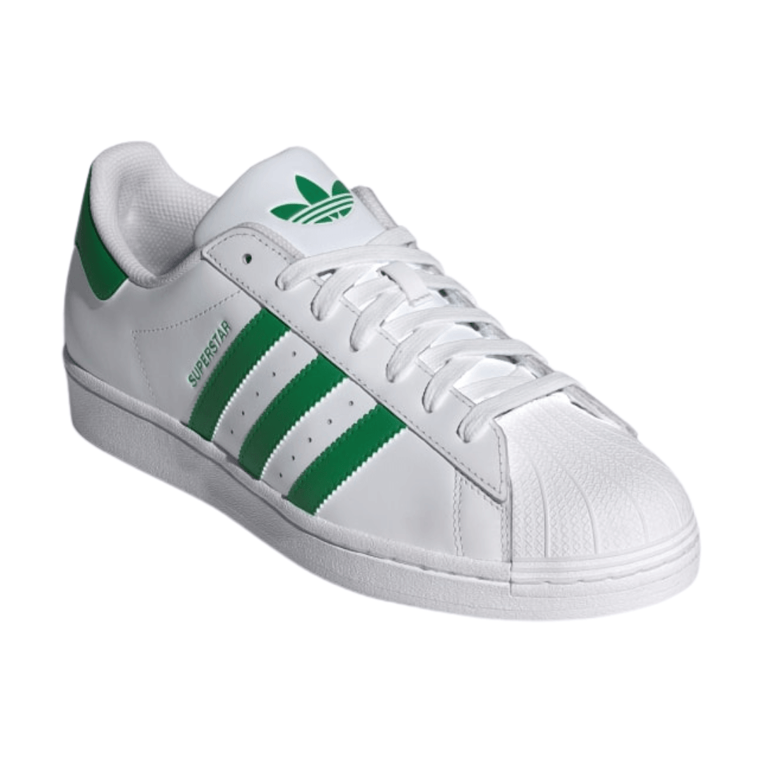 Adidas - Men's Superstar 'White Green' - Cloud White / Green / Cloud White