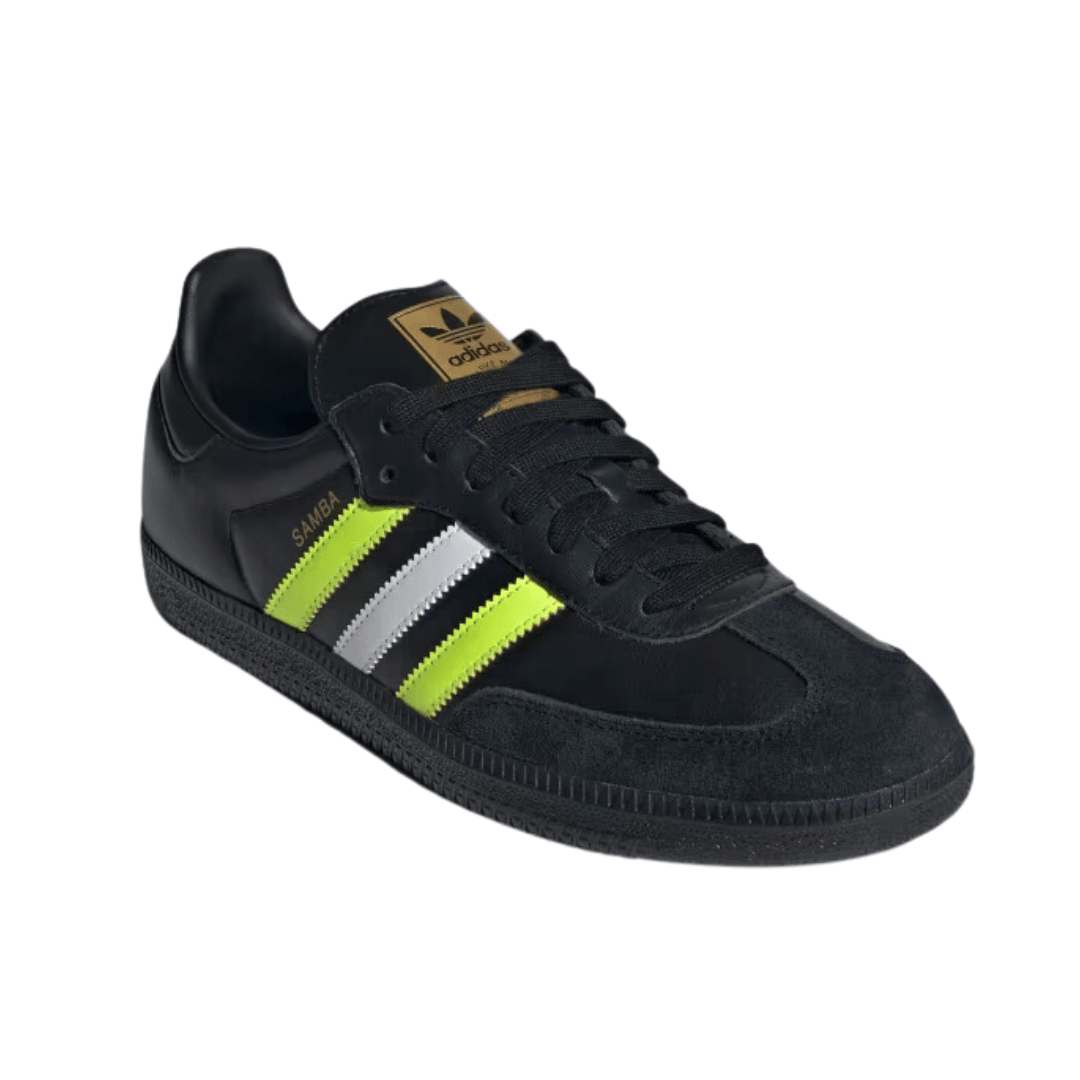 Adidas - Men's Samba OG Shoes - Core Black / Solar Yellow / Matte Gold