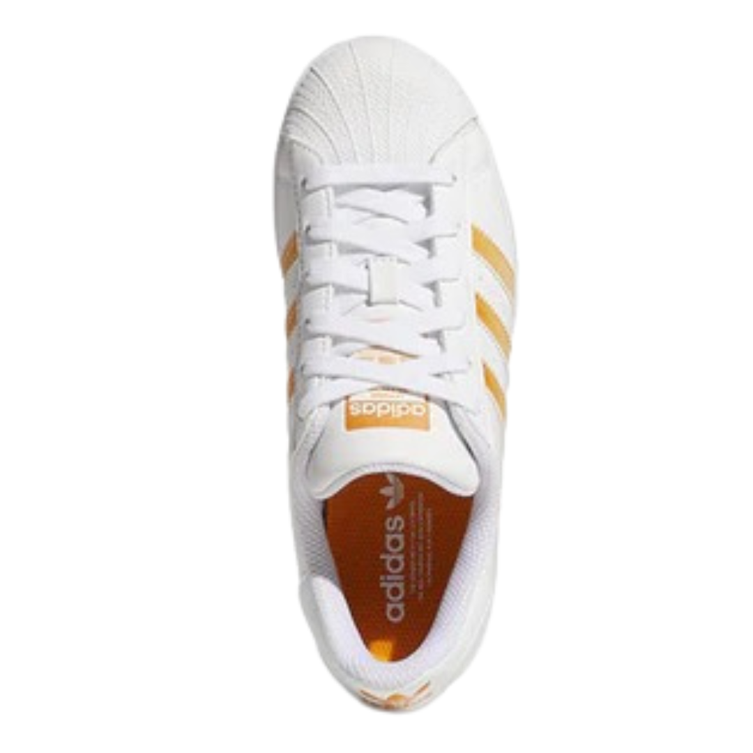 Adidas - Kid's Superstar J 'White Orange Rush' - Cloud White / Orange Rush / Acid Orange