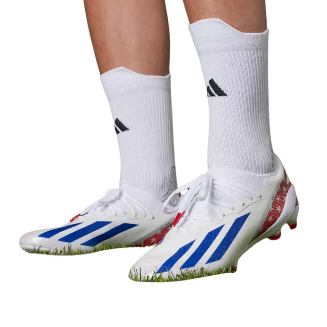 Adidas - Men's X Crazyfast.1 FG 'USA' - Cloud White / Power Blue / Red