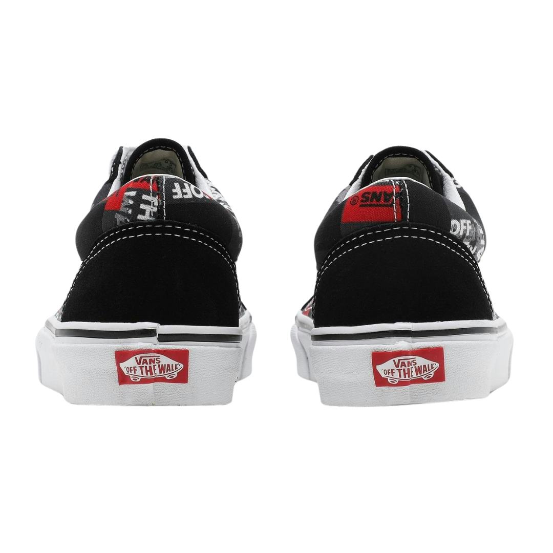 Vans - Men's Old Skool 'Packing Tape - Black' - Black / Red / True White