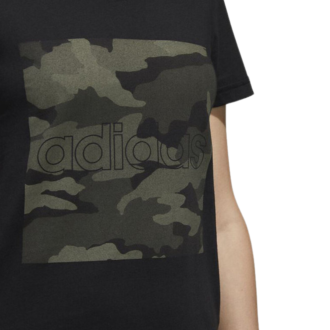 Adidas - Women's Boxed Camo Tee - Shirt - Black / Green