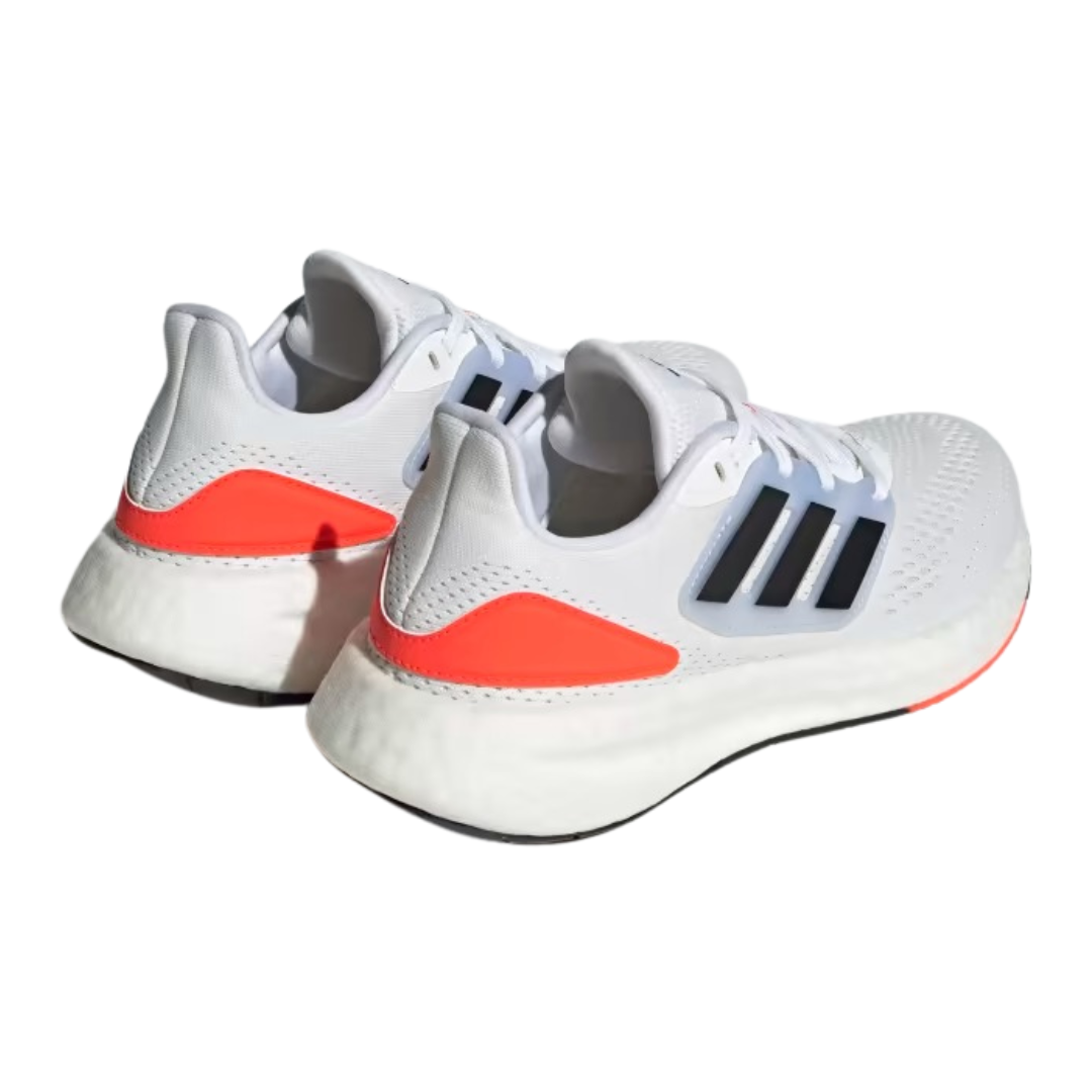 Adidas - Women's PureBoost 22 'Crystal White Orange' - Crystal White / Core Black / Cloud White