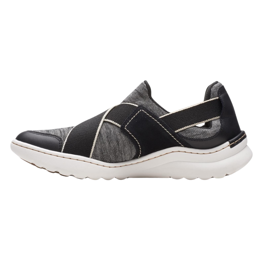 Clarks - Women's Teagan Go Slip - on Sneaker - Black / White