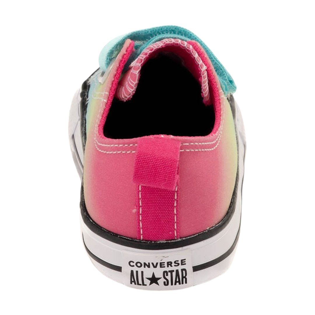 Converse - Kid's Chuck Taylor All Star EasyOn Low TD 'Bright Ombre' - Triple Cyan / Chaos Fuchsia