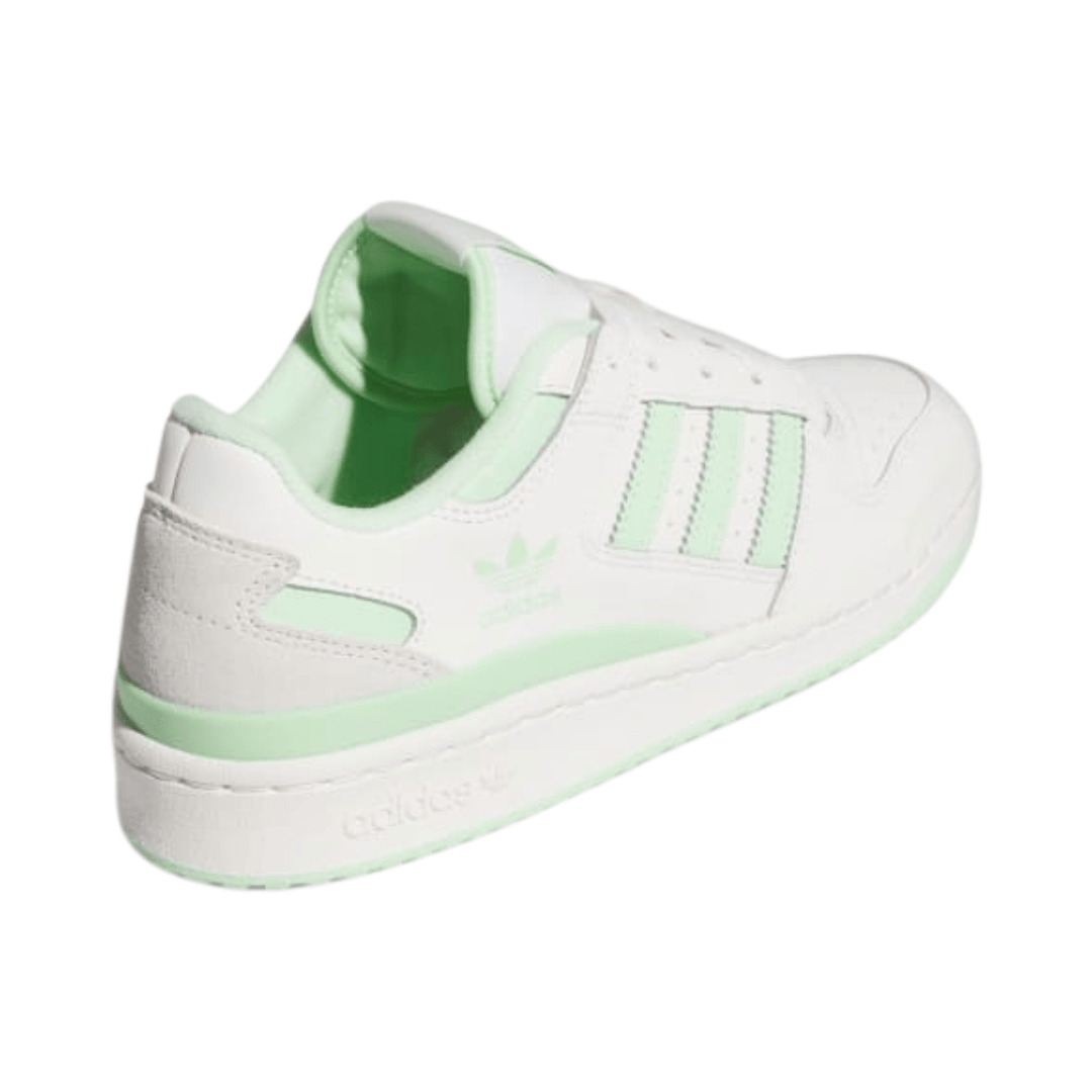 Adidas - Women's Forum Low CL Shoes - Cloud White/ Semi Green Spark/ Cloud White