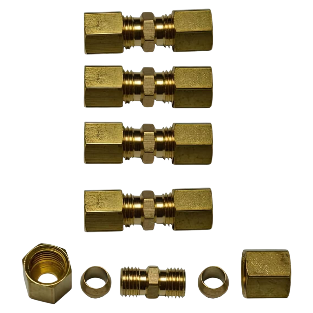 Auto Supplies Direct - OD Compression Fittings / Unions 3 / 16 " - ( Pack of 5 )