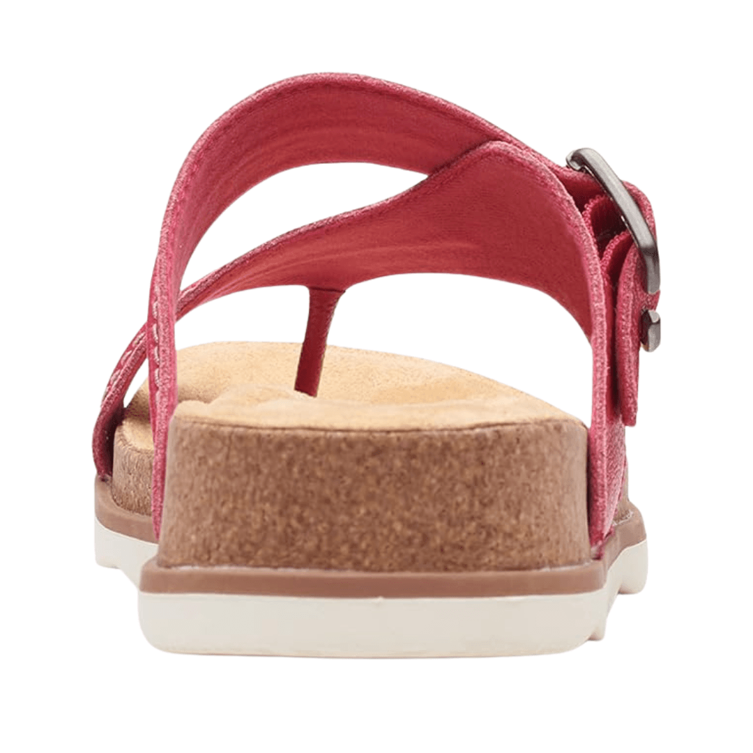 Clarks - Women's Brynn Madi Flat Sandal - Fuchsia Leather