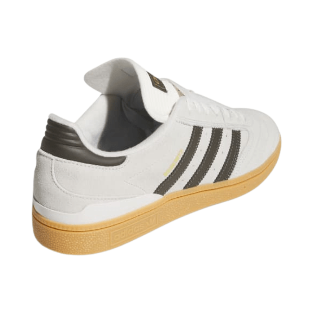 Adidas - Men's Busenitz Pro 'Crystal White Olive Gum' - Crystal White / Shadow Olive / Gum