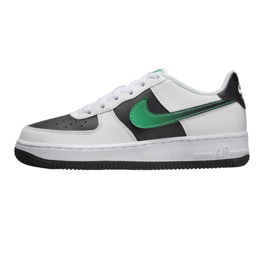 Nike - Kid's Air Force 1 LV8 2 GS 'White Black Malachite' - White/Black / Malachite / Stadium Green